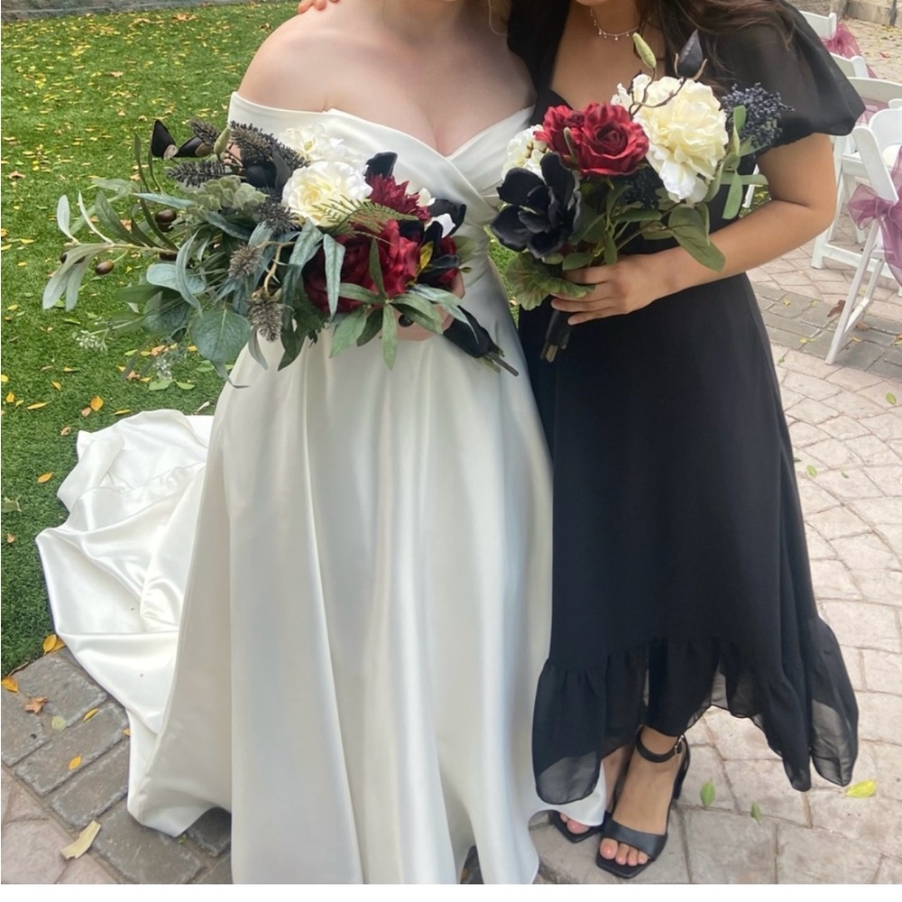Black Midi Bridesmaids Dress